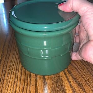 Longaberger Ivy Salt Crock with Lid